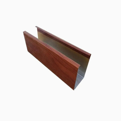 PVDF Electrophoresis Wooden Grain Custom Elevator Aluminium Profile with Sandblast and Anodizing