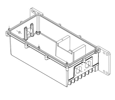 Customized Aluminum Die Cast Housing and Die Cast Aluminum Heatsink with Good Thermal Dissipation and Powder Coating