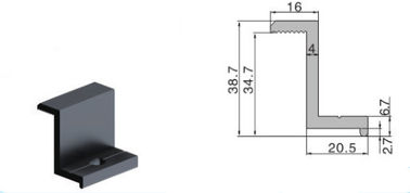 Morsetto di alluminio dell'estremità per il sistema solare del montaggio del tetto con differenti dimensioni