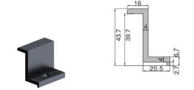 Il mulino ha finito i sistemi solari solari del montaggio del tetto piano del morsetto dell'estremità con il dado/Bolt