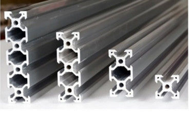 Profili di alluminio anodizzati argentei dell'estrusione per la linea di produzione, profilo dell'alluminio della scanalatura di T
