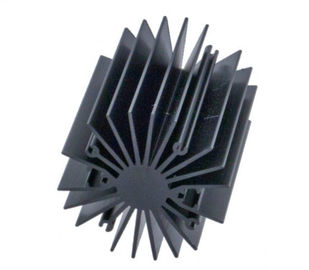 Profili di alluminio del dissipatore di calore di ossidazione anodica in nero/profili del dissipatore di calore per luce principale