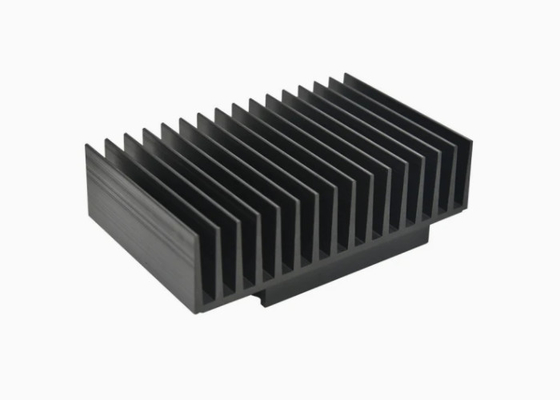 Profili di alluminio industriale anodizzato nero brillante per dissipatori di calore estrusi 6063-T5