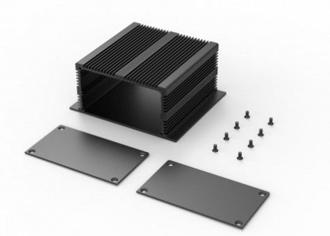 copertura elettrica espelsa anodizzata nera della scatola di alluminio 6063 6005