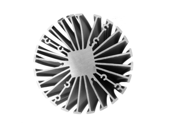L'estrusione di alluminio del dissipatore di calore del LED profila argenteo T66 anodizzata